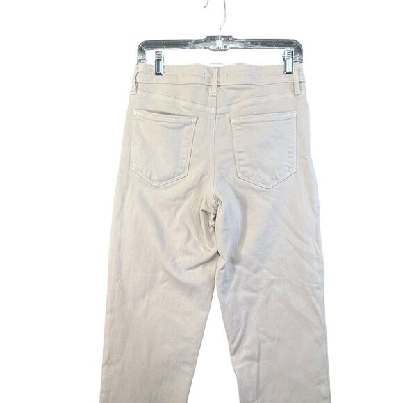 Athleta Women's Size 8 Beige neutral Flex Straight Cropped High Rise Jeans - Picture 10 of 16